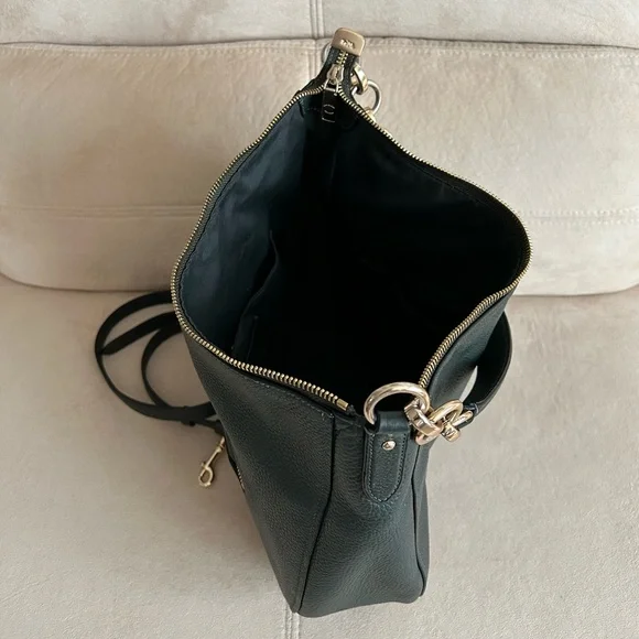 Coach Elegant Leather Satchel, Handbag with Detachable Long Strap - Picture 8 of 15